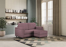 Divano 2 Posti con Pouf 168x145x85 cm Marrak in Tessuto Prugna