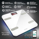 Bilancia Pesapersona Digitale Max 180 Kg in Vetro con App Bluetooth Kooper  Bianco