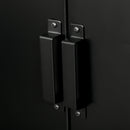 Armadietto 75x33x110 cm a 2 Ante in Stile Industriale in Metallo Nero      