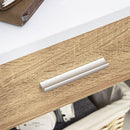 Set 2 Comodini 1 Cassetto 47,5x40x45 cm in Truciolato Bianco e Legno Naturale