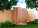 Casetta Box da Giardino in Lamiera di Acciaio Porta Utensili 155x100x192 cm Enaudi Legno