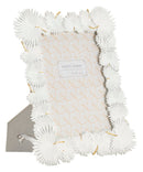 Cornice Palm Leaf 22,7x1,5x28 cm in Resina e Vetro Bianco      