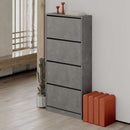 Scarpiera quattro ante a ribalta 73x26x82,5 cm retro grey