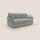 Divano Letto 2 Posti 169x90x96 cm in Tessuto Grigio