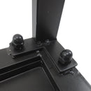 Set da Picnic Tavolo con Panche in Metallo Nero 110x55x70 cm 
