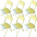 Set 6 Sedie Pieghevoli in Metallo Soriani Gialle