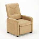 Poltrona Relax Reclinabile Manuale 62x71x100 cm in Tessuto Beige