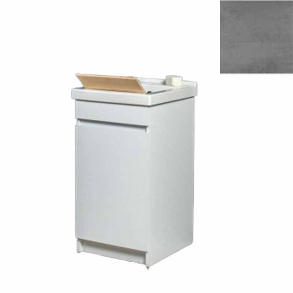 prezzo Mobile Lavatoio in Ceramica 1 Anta con Strofinatoio in Legno Massello 45x50x86A cm Grigio Cemento