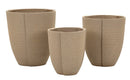Cachepot da Esterno Perù Tris Ø43x47 cm in Resina Grigio      