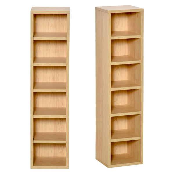 online Set 2 Librerie Mobiletti 6 Ripiani in Legno MDF 21x19.2x88.3 cm