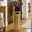 Portaombrelli Cilindrico 20x56 cm per Ingresso in Metallo Oro      