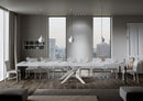 Tavolo Allungabile 180-440x90x77 cm Volantis Premium Bianco Frassino Telaio Bianco 