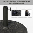 Base per Ombrellone da Giardino Ø54,5 cm 19 Kg in Resina con Finiture in Bronzo
