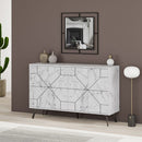 Madia 4 Ante 123x35x77,4 cm in MDF Dune Bianco Carrara