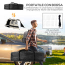 Tenda da Campeggio 4-5 Persone con Copertura Oscurante 460x230x180 cm Impermeabile con Borsa di Trasporto in Poliestere Cachi