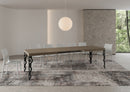 Tavolo Allungabile 180-284x90x77 cm Karamay Tortora Telaio Antracite 