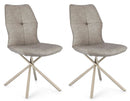 Set 2 Sedie 50x66x94h cm Kepler Pu Tortora 