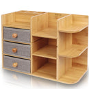 Organizer Scrivania, Bagno Cosmetici Makeup Mobiletto in Bambù 41 x 17 x 30.5 cm