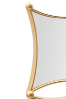 Specchio da Muro Jalo 68x3,5x68 cm in Ferro e MDF e Specchio Oro      