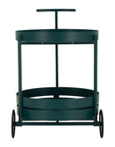 Carrello Saturno Ottanio 40x49,5x61 cm in Metallo Verde acqua      