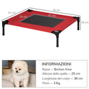 Brandina per Cani e Gatti 76x61x18 cm in Tessuto Oxford Rosso