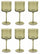 Set 6 Calici Ø8,2x20 cm in Vetro Villa d'Este Home Tivoli Cala Jondal Gialli