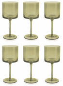Set 6 Calici Ø8,2x20 cm in Vetro Villa d'Este Home Tivoli Cala Jondal Gialli