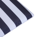 Set 6 Cuscini per Sedia Sfoderabili 100% Poliestere Bianco e Blu 42x42x5 cm 