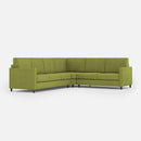 Divano Angolare 6 Posti 281x221x85 cm Karay in Tessuto Verde