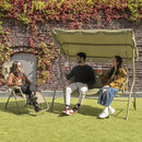 Sedia Sdraio Reclinabile e Richiudibile Rio 65x90x108 cm con Poggiatesta in Poliestere con Struttura in Acciaio Verde Mélange      