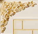 Camino Elettrico da Pavimento 111x145x38 cm Effetto Fiamma 1950W Imperial & Mirabella Avorio