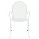 Sedia da Giardino Sheffield Impilabile 54x61x90 h cm in Acciaio Bianco