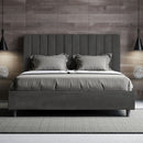 Letto Matrimoniale Agueda Grigio Varie Misure