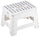 Sgabello Pieghevole 30x22x22 cm in Polipropilene Bianco