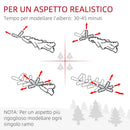 Albero di Natale Artificiale 210 cm 687 Rami Design Alto e Stretto Verde 