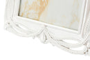 Cornice Ribbon 21,8x1,6x26,8 cm in Resina e Vetro Argento      