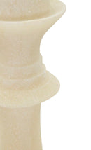 Decorazione Regina Quarzy Ø12x36 cm in Resina Bianco e Oro      