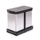 Pattumiera da Cucina ad Estrazione 2x 12 L in Acciaio Emuca 