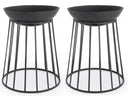 Set 2 Bracieri da Giardino Ø50x63h cm Efesto Nero 