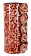 Vaso Drop 12,5x12,5x24 cm in Ferro Rosso      