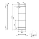 Struttura per Scaffale Lader H1150 Verniciato Nero Acciaio Emuca