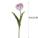 Set 4 Tulipani Artificiali con Real Touch Altezza 67 cm Viola