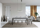  Tavolo Allungabile 200-304x90x77 cm Everyday Cemento Gambe Antracite