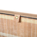 Cesta Portabiancheria 40x30x60 cm in Bambù con Coperchio e Fodera Rimovibile 