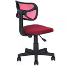 Sedia Girevole 5 Ruote per Ufficio Cameretta con Schienale Ergonomico in Tessuto a Rete Rosso      