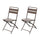 Set 2 Sedie Pieghevoli da Giardino 44x54x85 cm in Ferro Bronzo