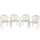 Set 4 Sedie da Giardino 57x54x78 cm Impilabili con Schienale Alto in PP Bianco