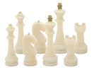 Set 8 Pezzi Decorazione Scacchi Quarzy Assortiti in Resina Bianco e Oro      