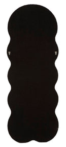 Specchio da Muro Teddy Nero 60x4x160 cm in MDF e Poliestere e Specchio Nero      