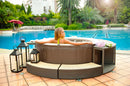Mobiletto SPA con Ante per Vasca Idromassaggio Rotonde 60x30x57 cm Grigio